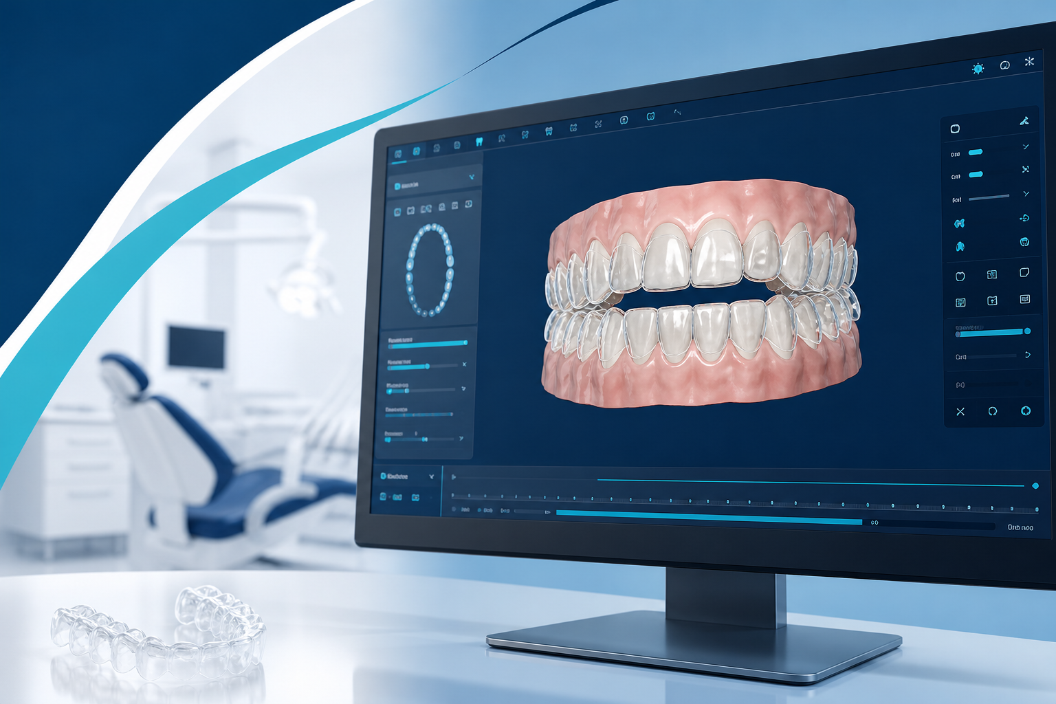 Premium digital orthodontic treatment-planning workspace